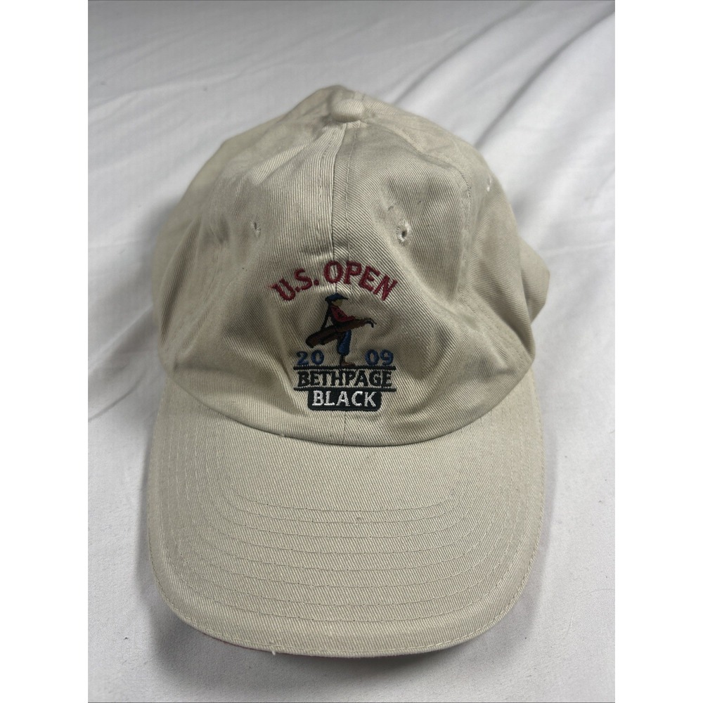 2009 US Open BETHPAGE BLACK Golf Hat Cap USGA Member Strap back Used